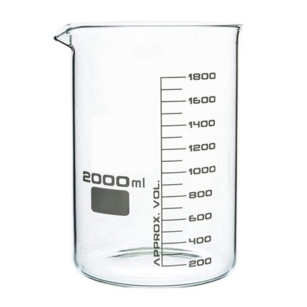 Borosilicate Glass Beaker (2000 ML) - Pack of 2